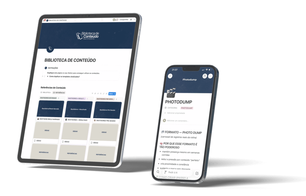 Posts prontos para fotógrafas